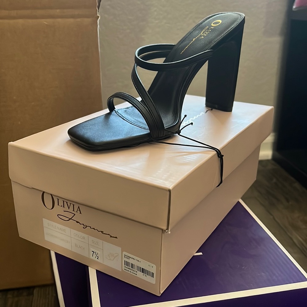 Size 7.5 black heels